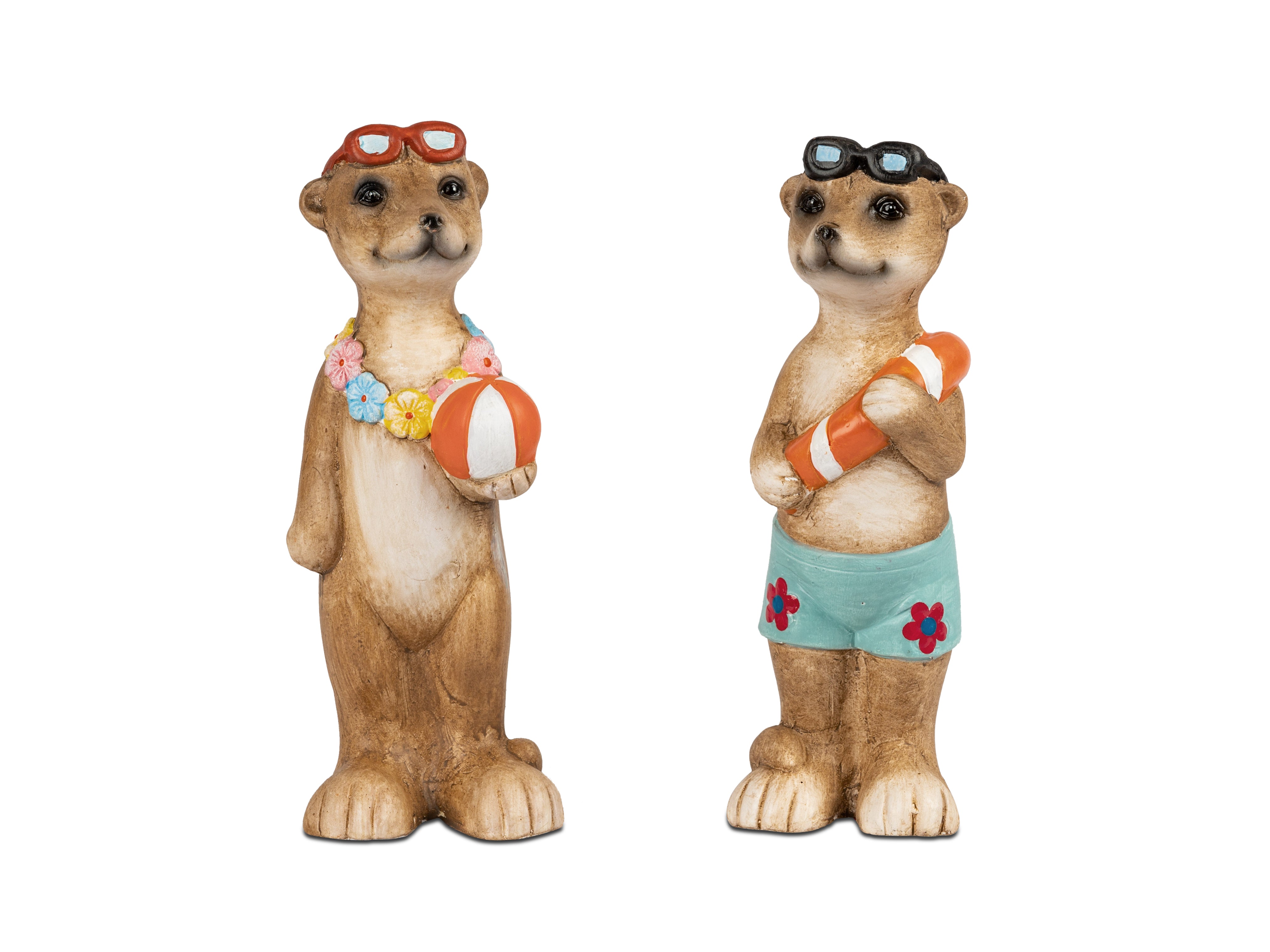 Deko Erdmännchen 20cm Badegast dekoriert