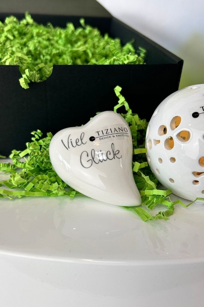 Geschenkbox Lichtkugel Pallina LED+Gigi+Amore Viel Glück