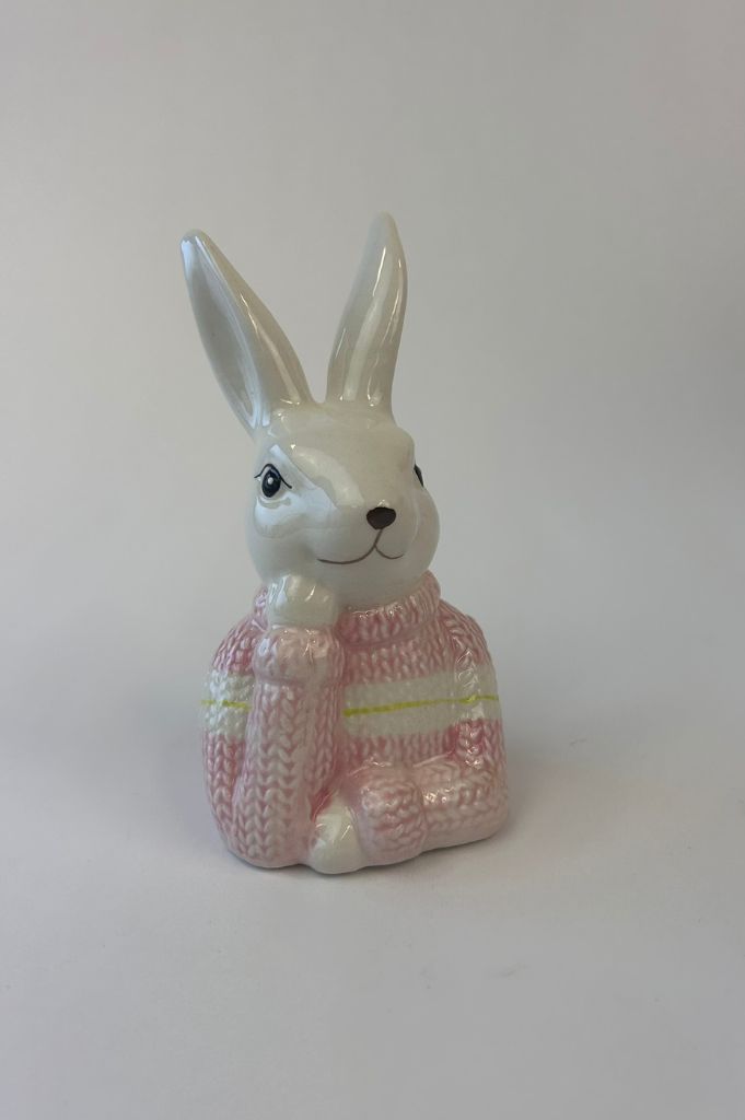 Dekoset Hasenbüsten creme & rosa