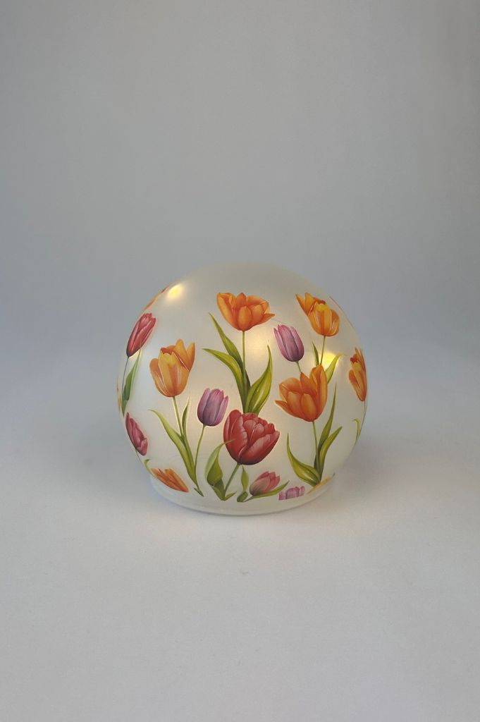 Dekoset Wollschaf und LED Kugel Tulpenliebe