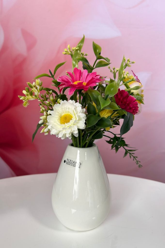 Dekoset Sendina mit Paar Amorino, Vase Rosalia und Rahmen