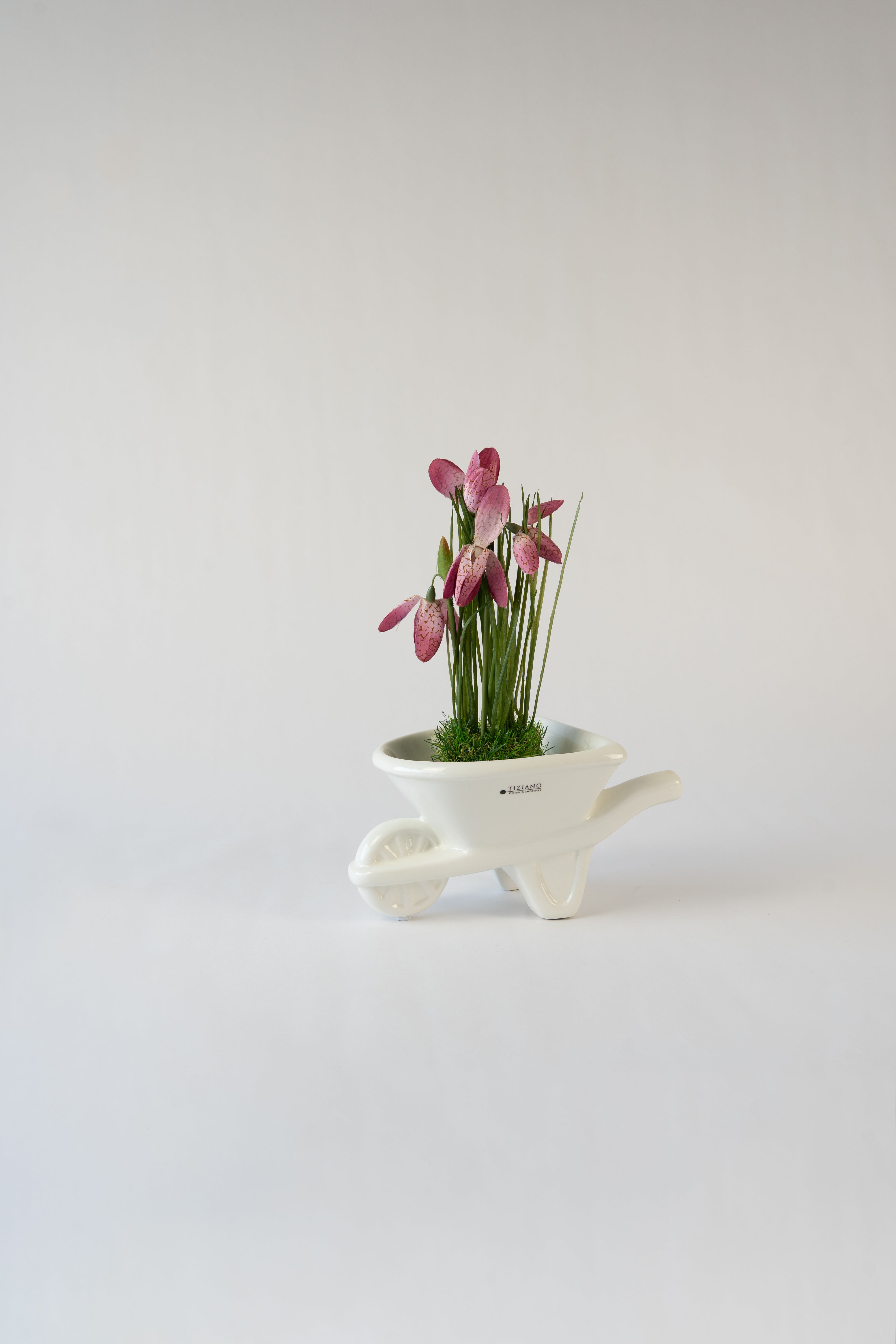 Dekoset blumige Zwergenidylle rosa