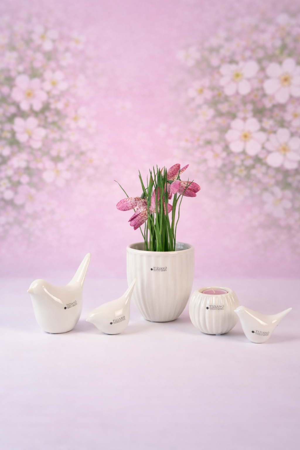 Dekoset Vogelgezwitscher creme-weiß