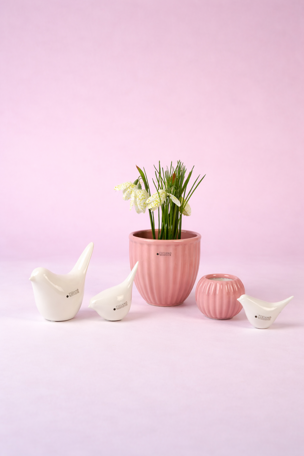 Dekoset Vogelgezwitscher rosa