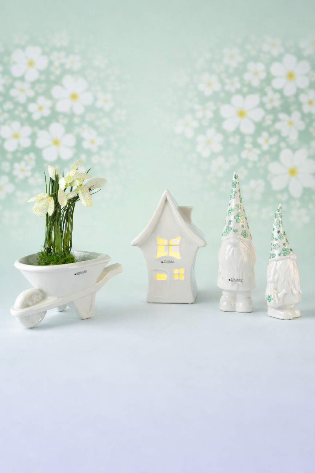 Dekoset blumige Zwergenidylle M