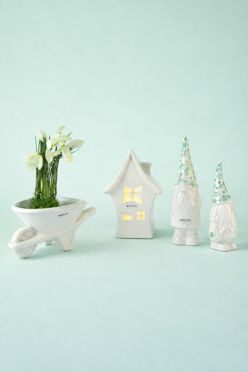 Dekoset blumige Zwergenidylle M