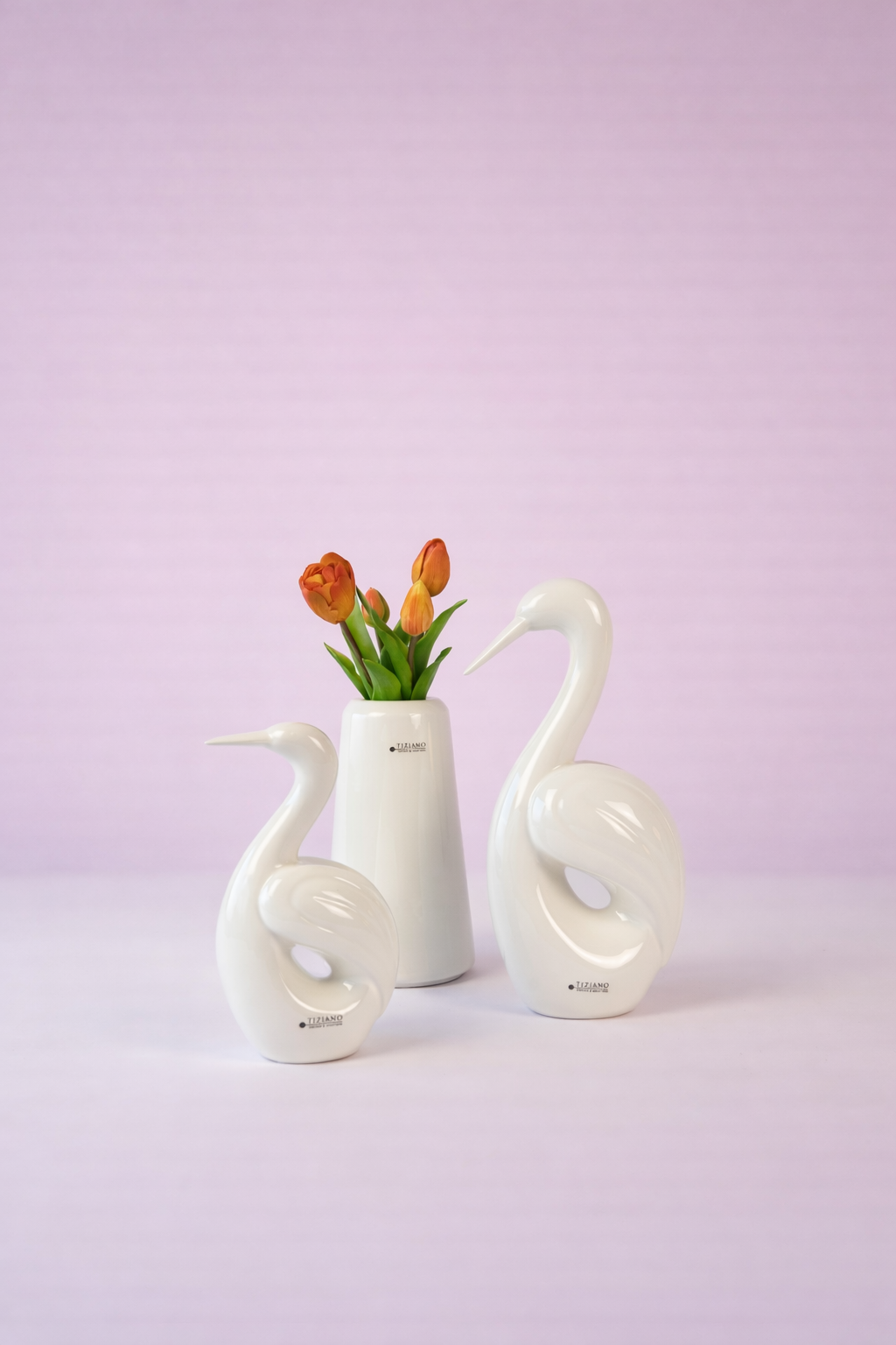 Dekoset Vogel Splendido+Vase Luminara