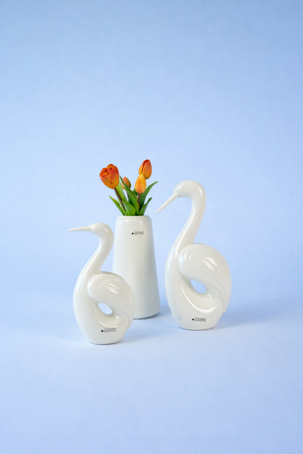 Dekoset Vogel Splendido+Vase Luminara