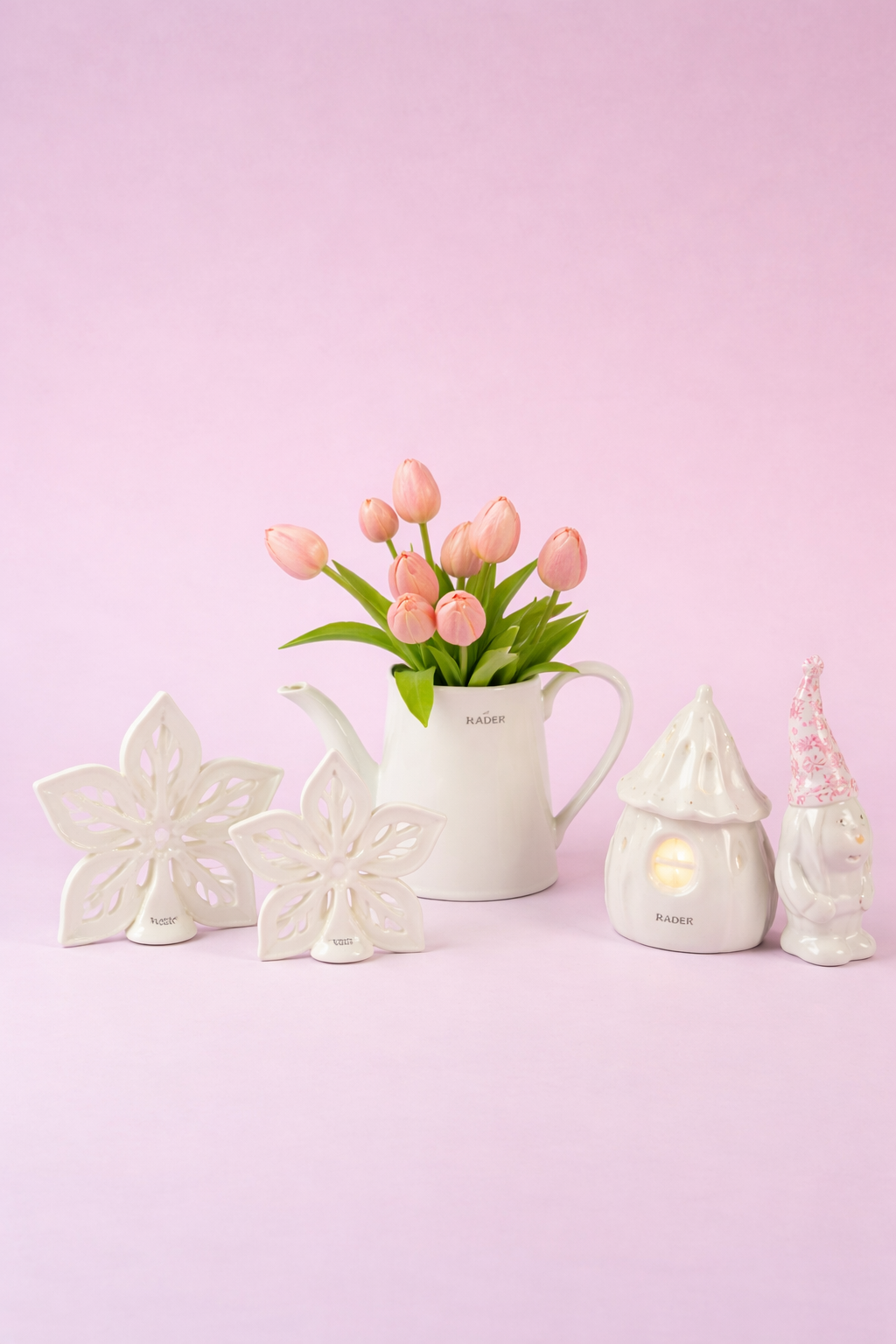 Dekoset Zwerg Geraldo+Haus Solina LED+Giesskanne Ravello