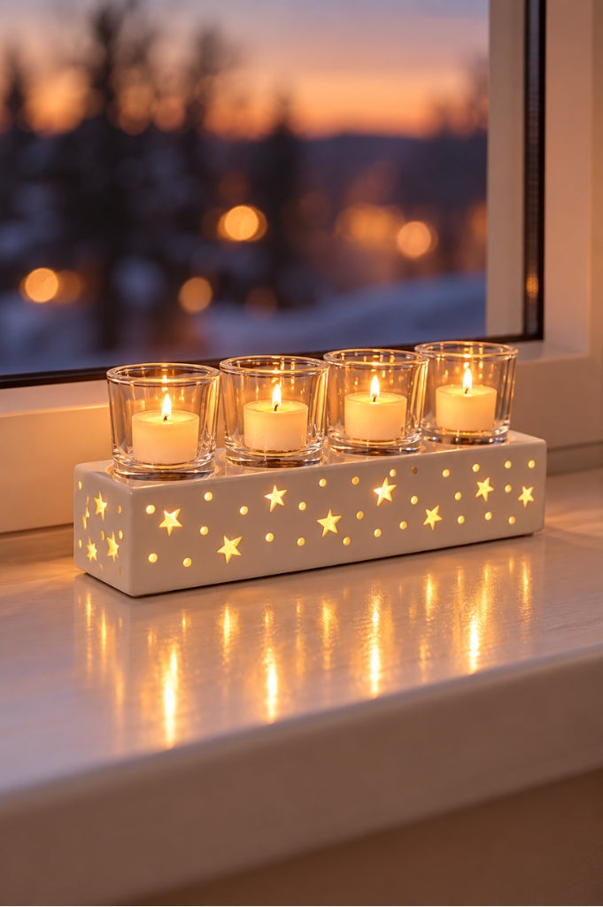 Adventslicht Mantova Stern LED 30cm creme-weiß
