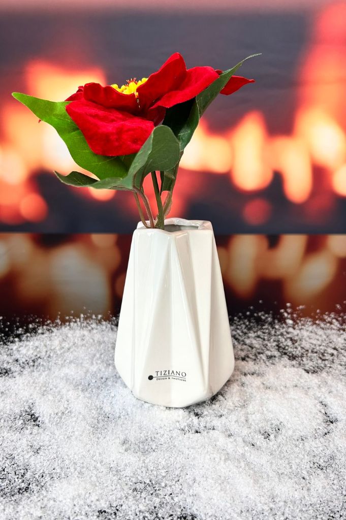 J10 Vase Alba 12cm creme-weiß