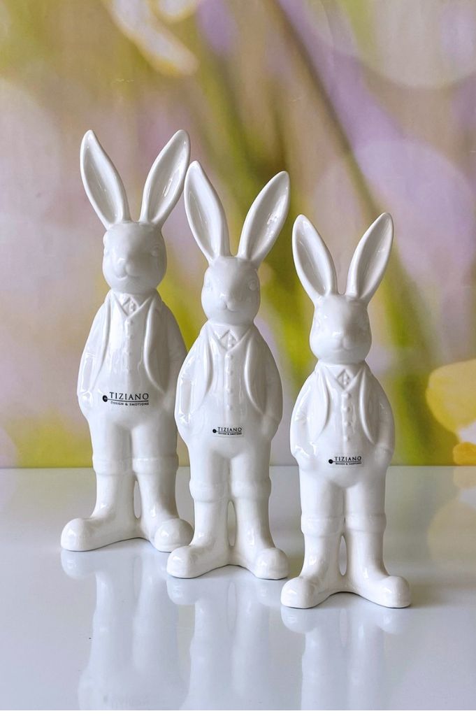 Deko Hase Aldo creme-weiß