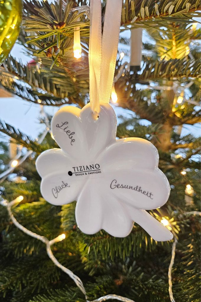 Hänger Glücksblatt Alegra creme-weiß