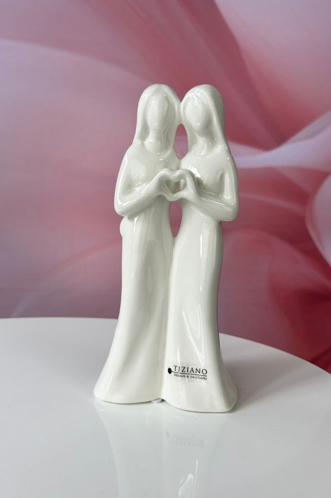 Dekopaar Alessa Frau+Frau 21cm creme-weiß