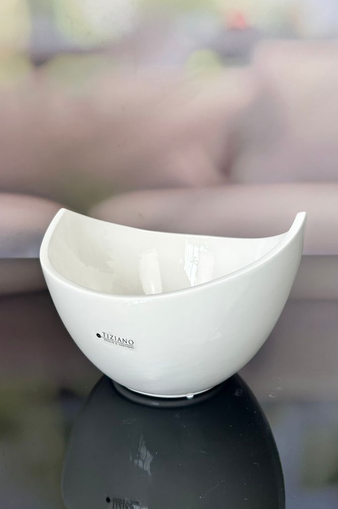 Schale Arco rund 27cm creme-weiß