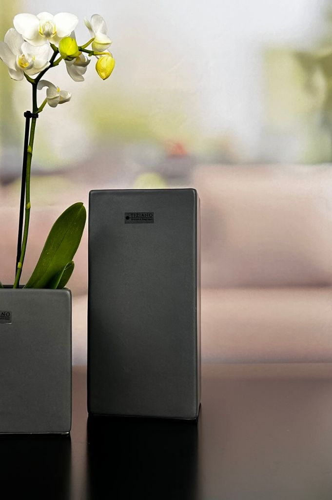 Vase Ascoli 24cm anthrazit matt