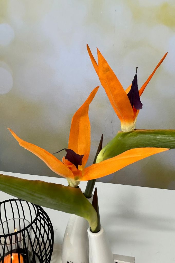 Dekoblume Strelitzie 84cm orange