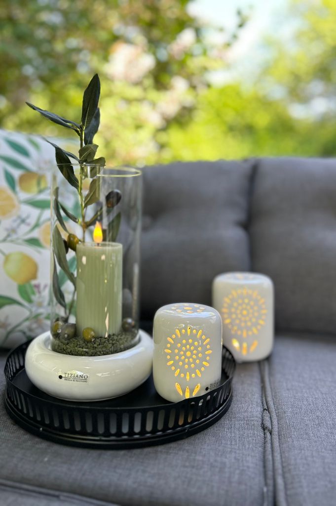 Metallschale Canneto rund schwarz