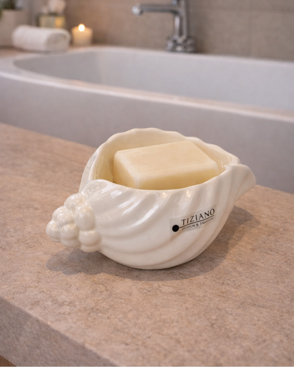 Muschelschale Capella creme-weiß