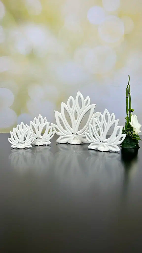 Deko Lotusblume Casca creme-weiß