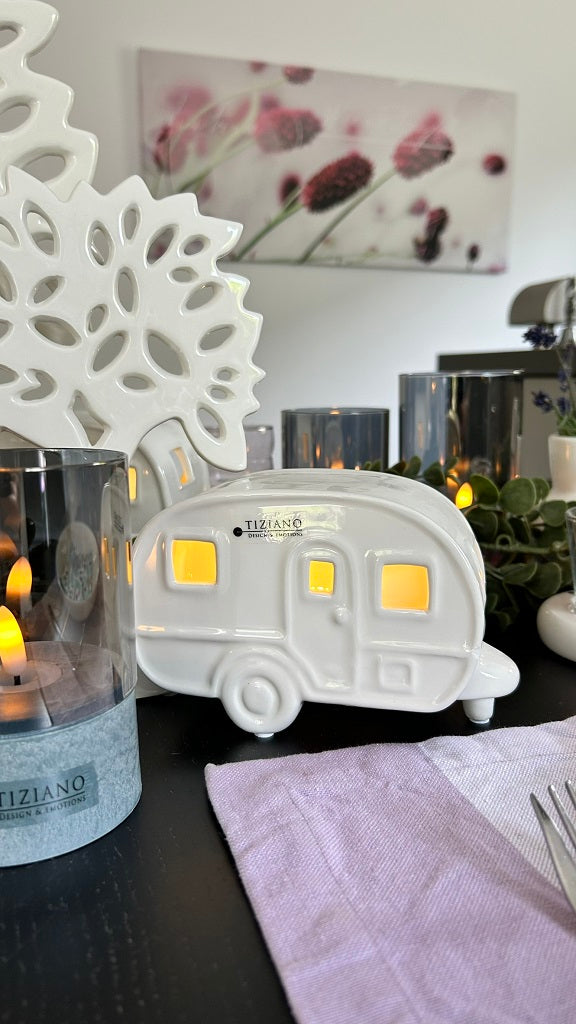 Deko Bus Caso LED creme-weiß
