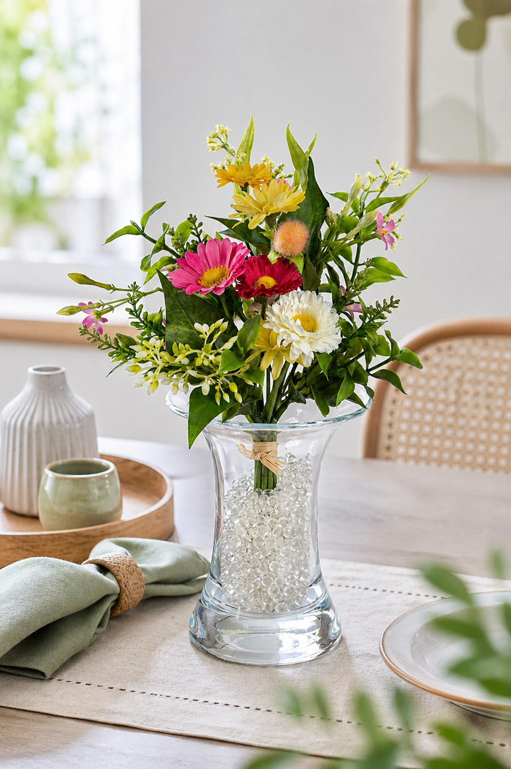 Tischdeko 30cm Blumenmeer bunt