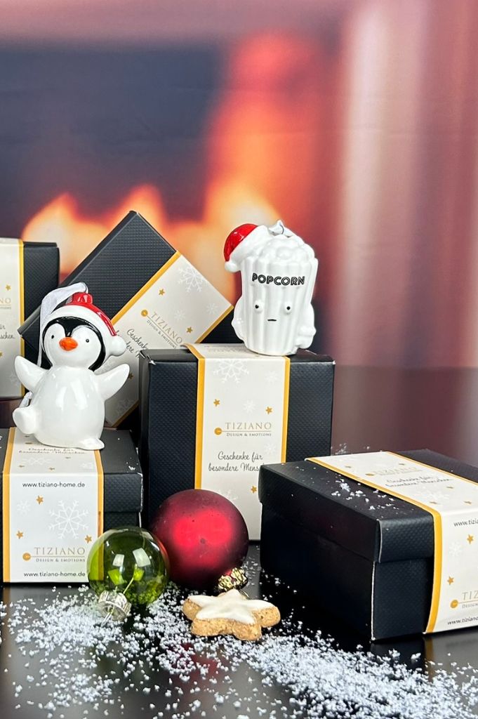 Deko Baumhänger Popcorn Corny 7cm dekoriert