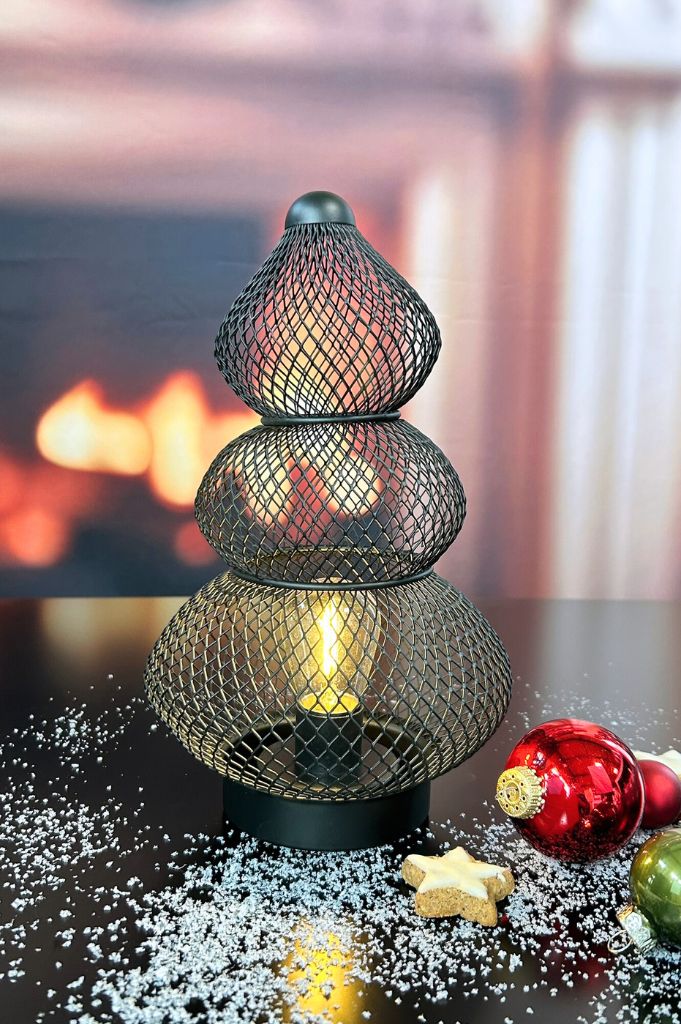 Deko Baum Skylar LED Metall schwarz