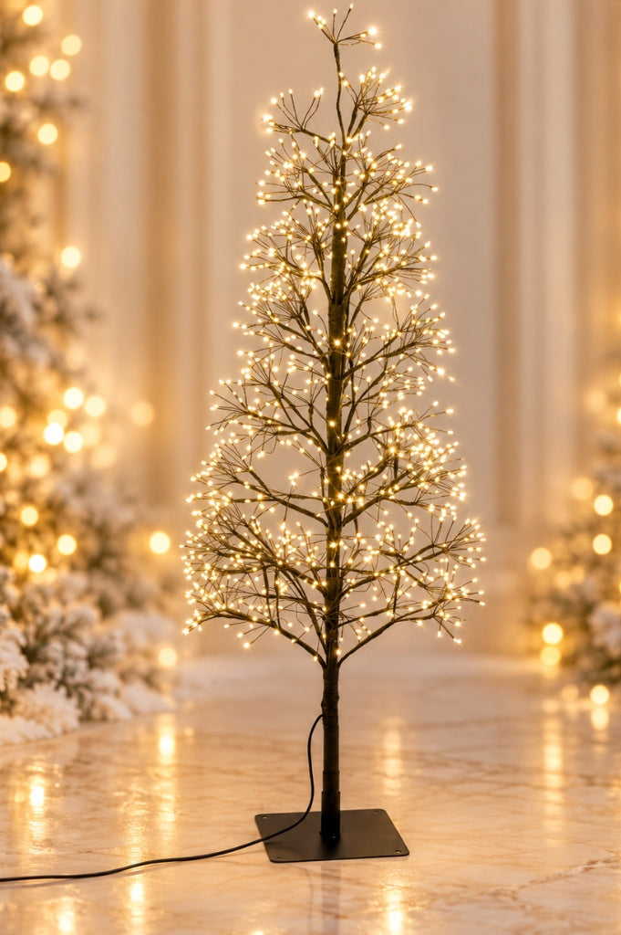 Deko Tanne 100cm mit 1000 LED schwarz