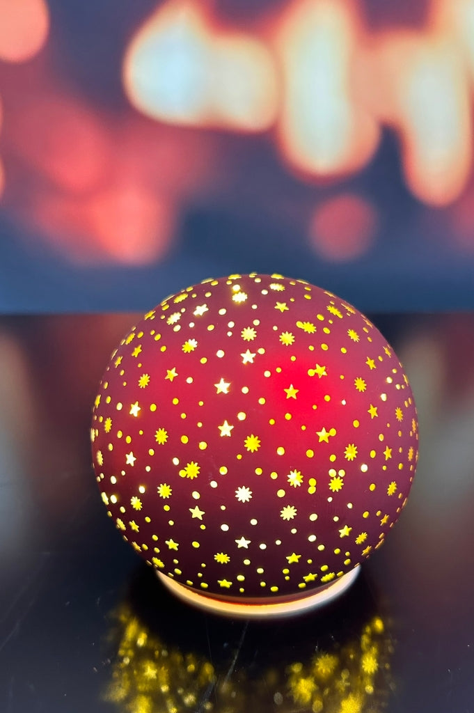 Deko Lichtkugel LED Sterne rot