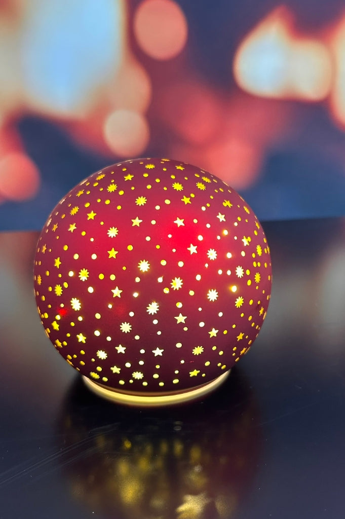 Deko Lichtkugel LED Sterne rot