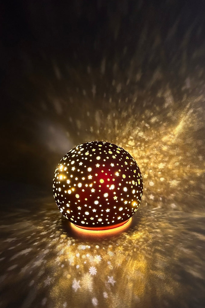 Deko Lichtkugel LED Sterne rot