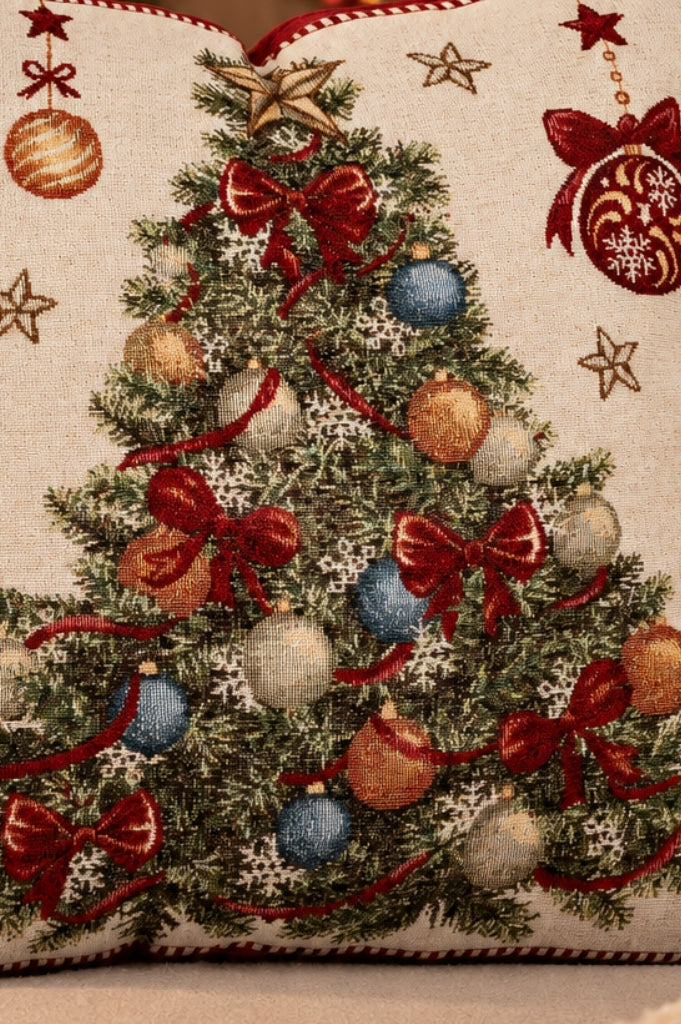 Deko Kissen 45x45cm bestickt mit Tannenbaum