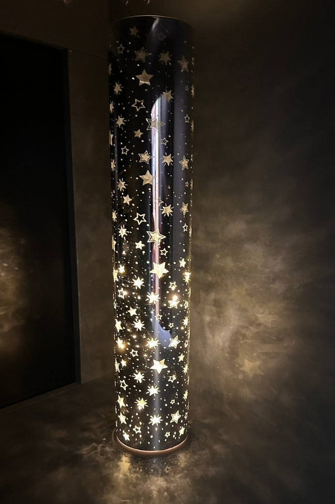 Deko Lichtsäule LED 50cm Sterne silber