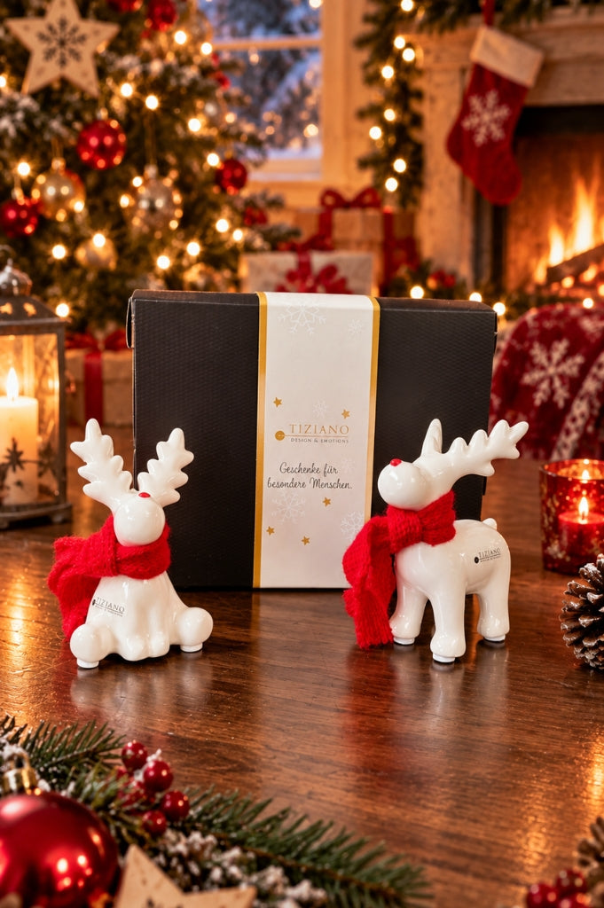 Deko Rentier Rudolph 2fach sortiert in Geschenkkarton