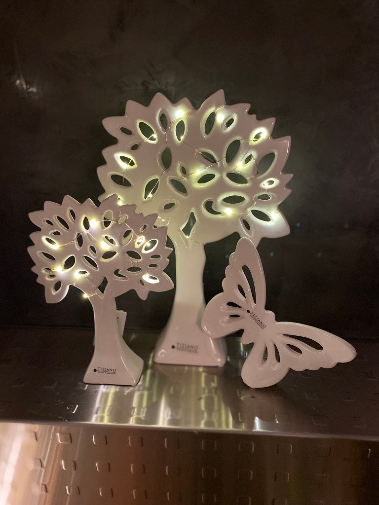 Dekobaum Gavello creme-weiß