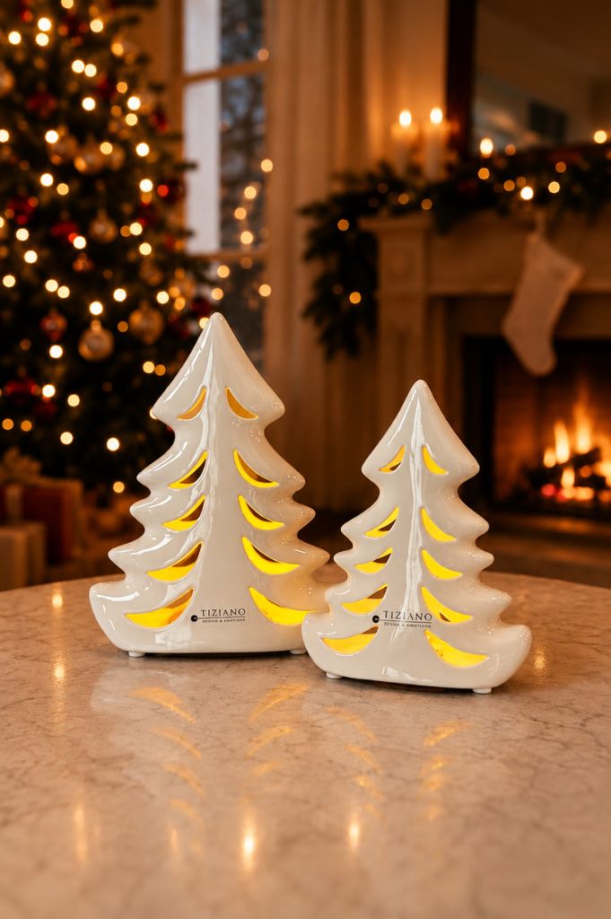 Dekobaum Tiana LED creme-weiß