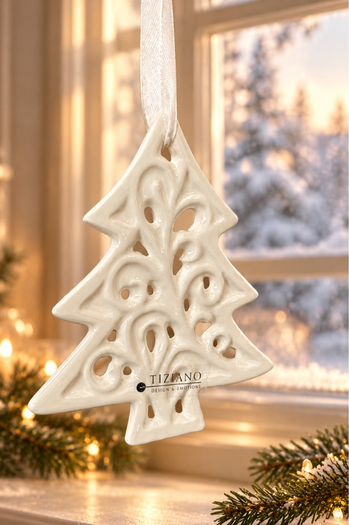 Dekohänger Fario Baum creme-weiß