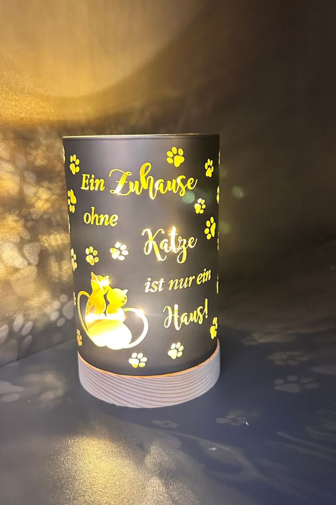 Dekolicht Ein Zuhause ohne Katze 15cm