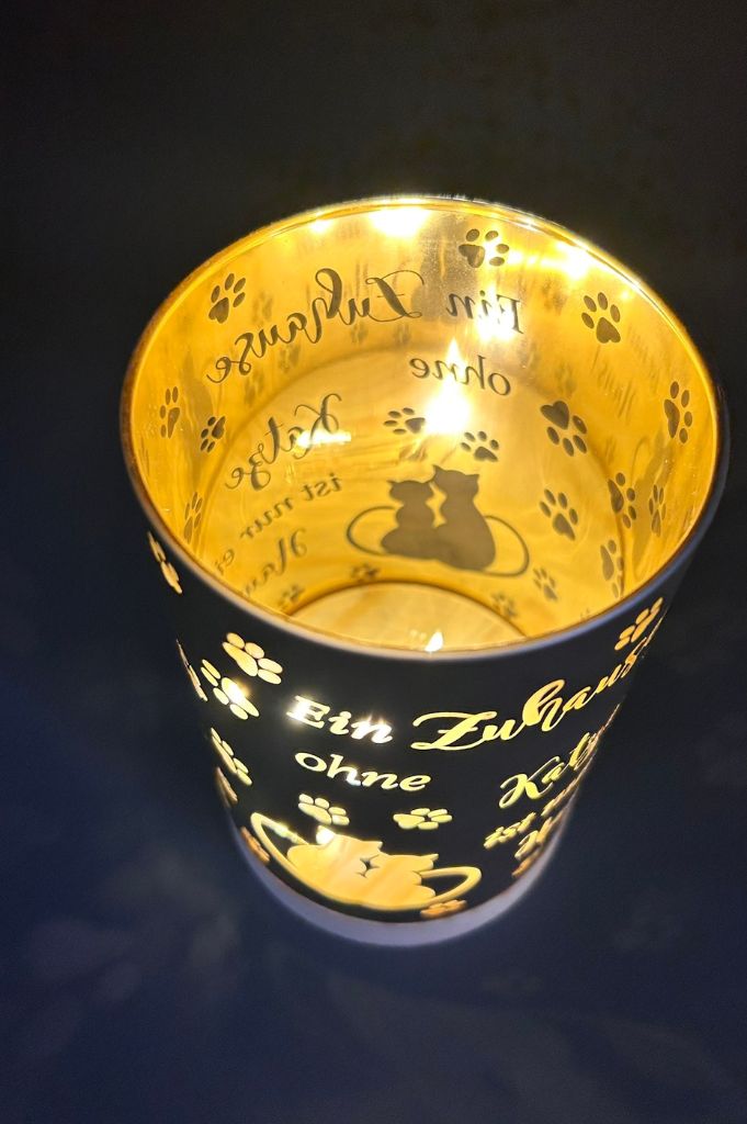 Dekolicht Ein Zuhause ohne Katze 15cm