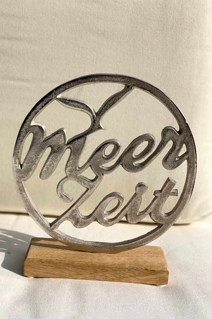 Dekoobjekt Meerzeit mit Holzfuss