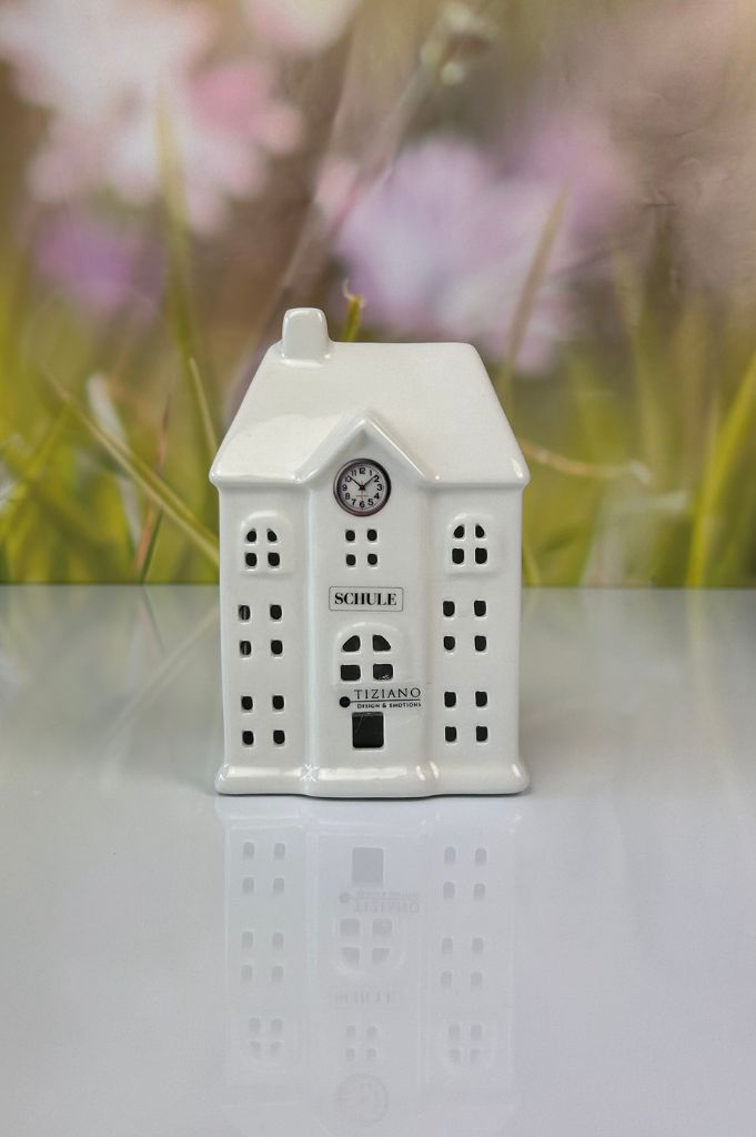 D11 Deko Schule Calaone 17cm creme-weiß