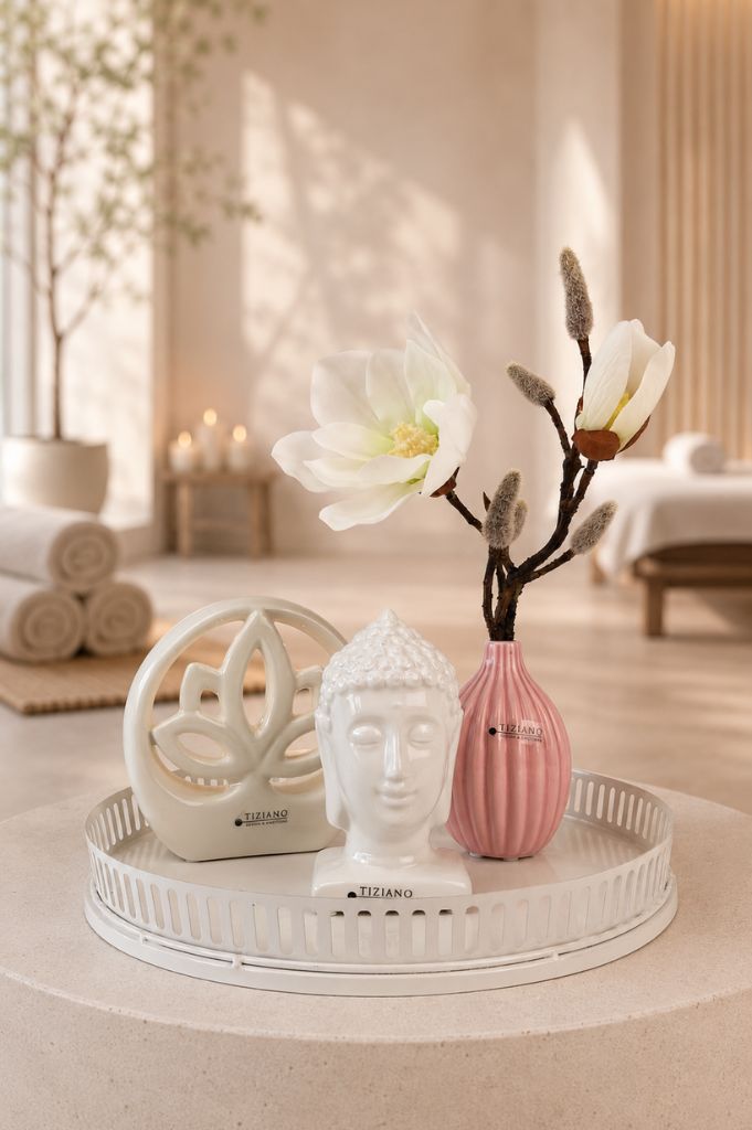 Dekoset Tablett Canneto mit LED Casca und Sumana