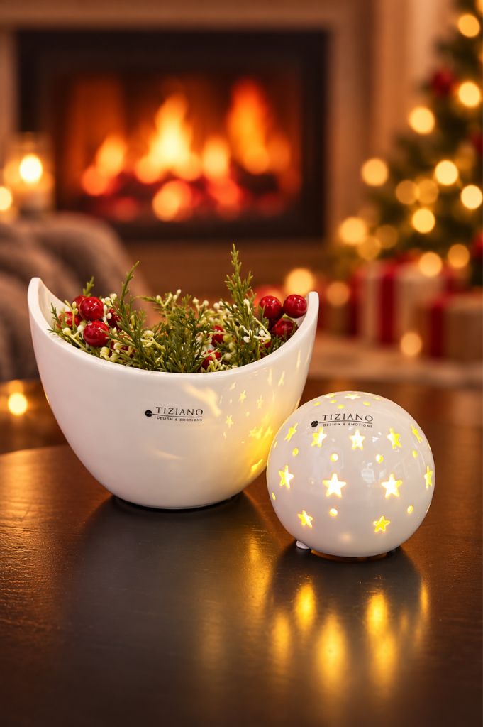 Dekoset Schale Arco mit Beeren und Padova LED