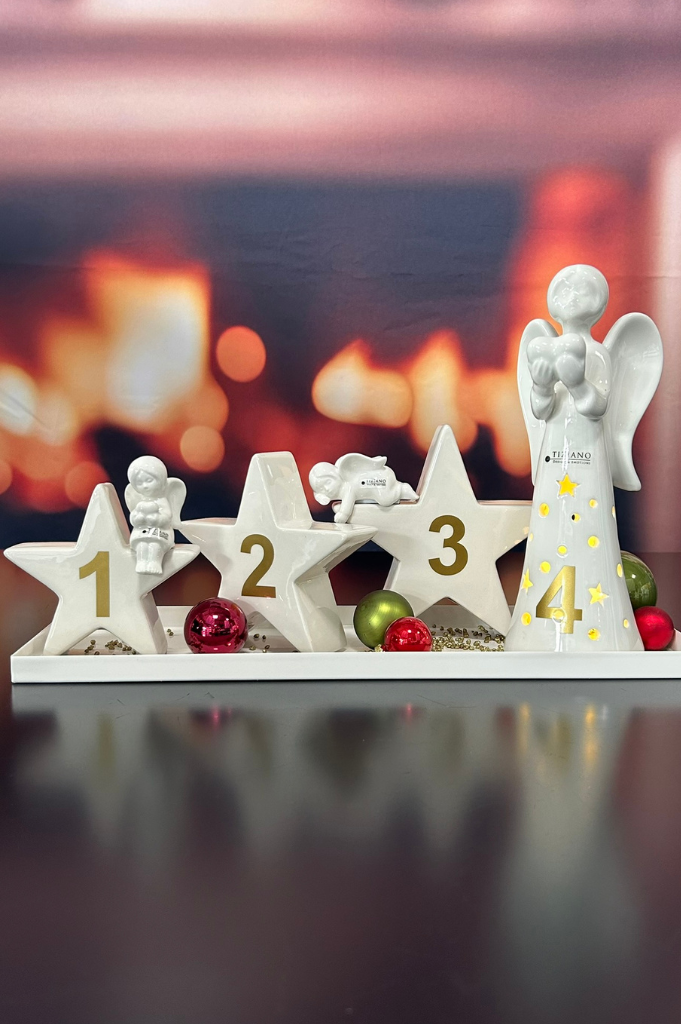 Dekoset Advent Metallschale Legri mit Stern Cometa+Laila