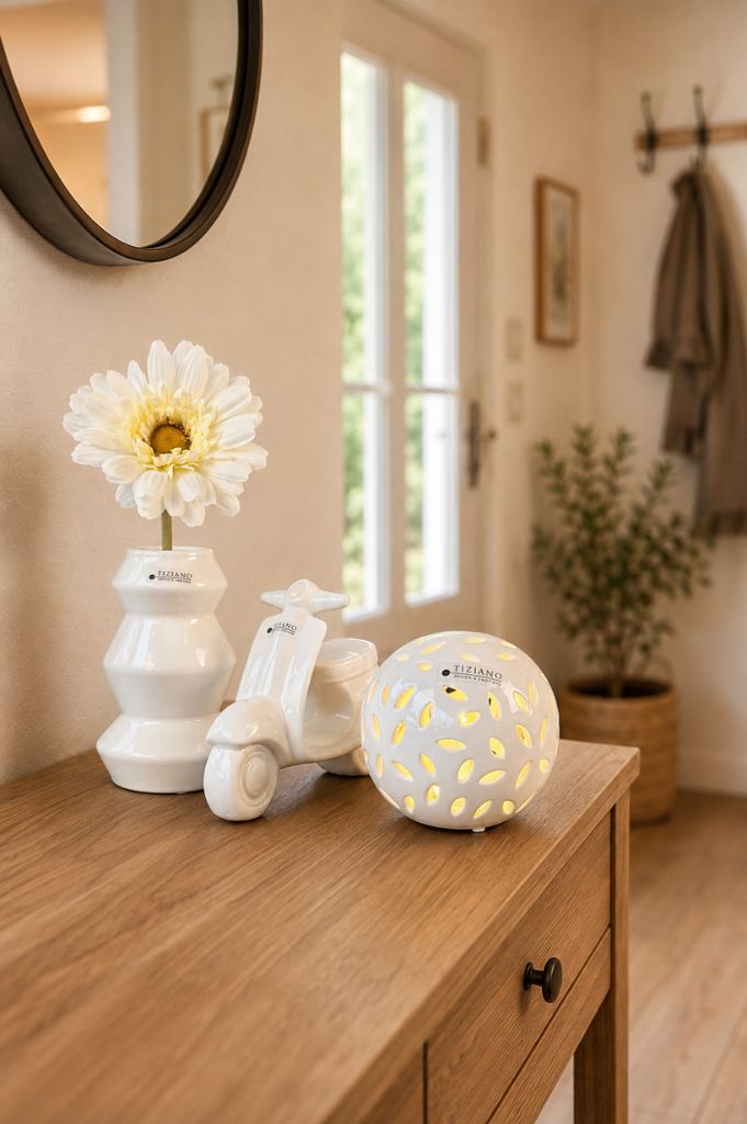 Deko Vespa Vespina+Kugel Villari LED+Vase Silandro