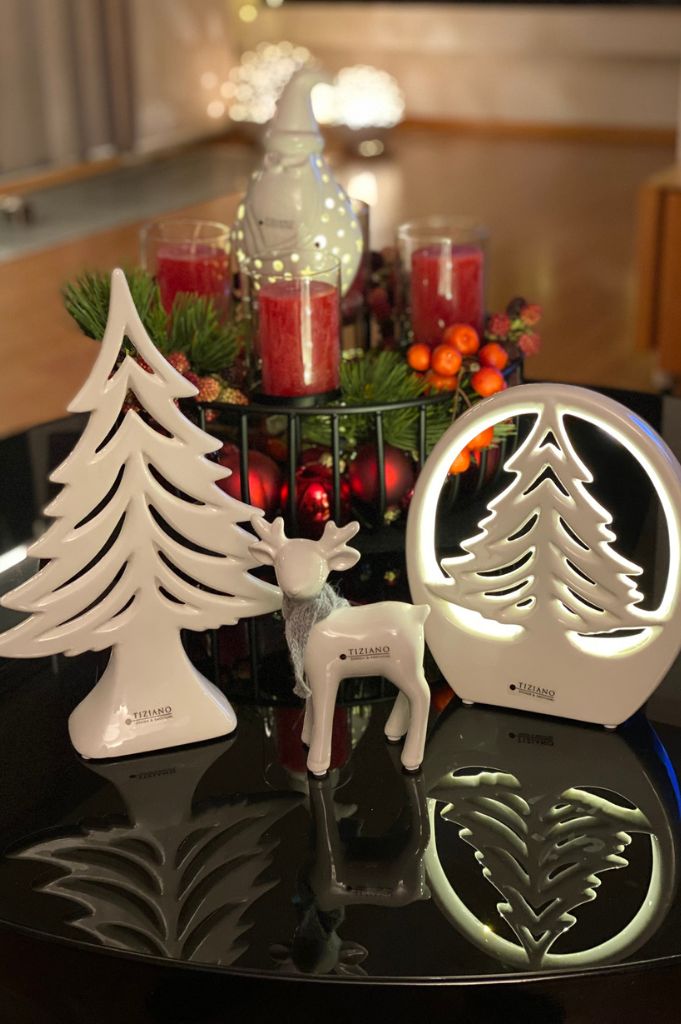 Dekoset Winterwald mit Joya LED creme-weiß