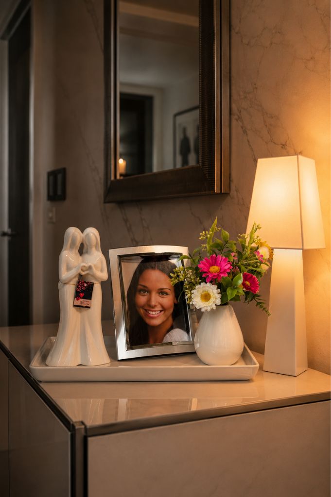 Dekoset Sendina mit Vase Rosalia und Alessa