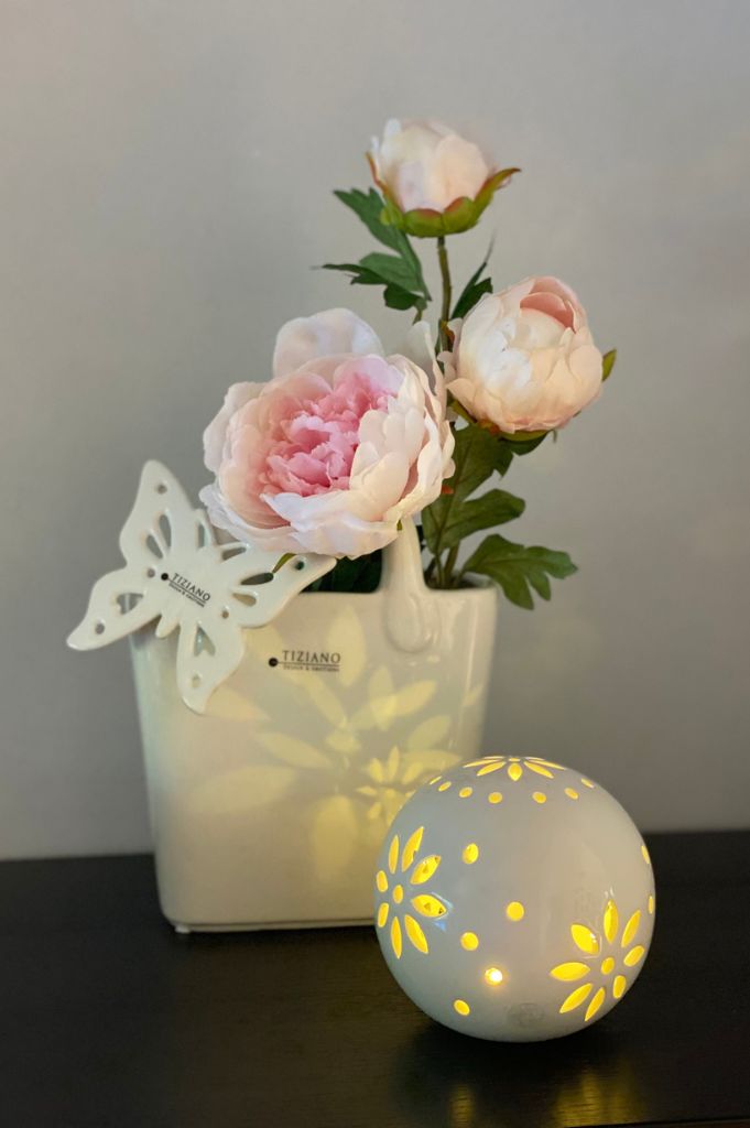 Dekoset Vase Cesta mit Tadino und Schmetterling Marilin