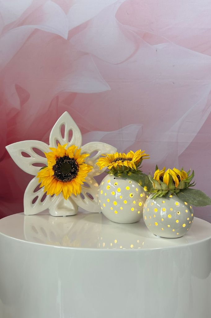 Dekoset Blume Elara mit Lichtkugeln Tadino und Sonnenblume